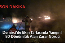 SON DAKİKA! Demirci'de Ekin Tarlasında Yangın! 80 Dönümlük Alan Zarar Gördü