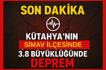 SON DAKİKA… Kütahya’nın Simav İlçesinde 3.8 Büyüklüğünde Deprem!