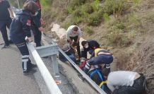 Motosikletiyle kaza yapan genç ağır yaralı