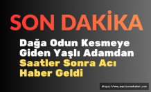 SON DAKİKA! Dağa Odun Kesmeye Giden Yaşlı Adamdan Saatler Sonra Acı Haber Geldi