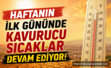 Haftanın İlk Gününde Kavurucu Sıcaklar Devam Ediyor!
