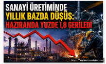 Sanayi Üretiminde Yıllık Bazda Düşüş: Haziranda Yüzde 1,8 Geriledi