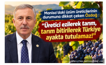 Manisa’daki üzüm üreticilerinin durumuna dikkat çeken Özdağ : "Üretici ezilerek tarım, tarım bitirilerek Türkiye ayakta tutulamaz!”