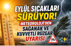 Eylül Sıcakları Sürüyor! Meteoroloji’den Sağanak ve Kuvvetli Rüzgar Uyarısı