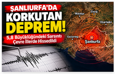 Şanlıurfa’da Korkutan Deprem: 5,8 Büyüklüğündeki Sarsıntı Çevre İllerde Hissedildi