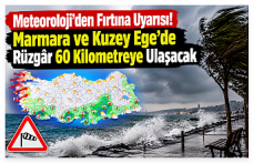 Meteoroloji’den Fırtına Uyarısı! Marmara ve Kuzey Ege’de Rüzgâr 60 Kilometreye Ulaşacak