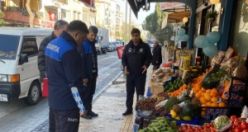 Turgutlu Belediyesi ve İlçe Emniyet Müdürlüğü Ekiplerinden Kaldırım İşgali Denetimi