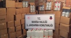 1,5 ton  kaçak rakı yapımında kullanılan etil alkol ele geçirildi