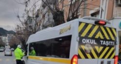 Okul servisleri denetlendi 13.416 TL Ceza, 1 araç men