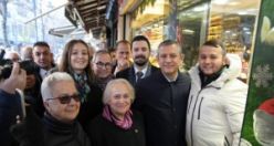 CHP LİDERİ ÖZEL VE BELEDİYE BAŞKANI DURBAY ÇARŞI ESNAFIYLA BULUŞTU