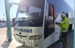Otobüsler denetlendi idari para cezası uygulandı