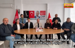 Demirci’de İmamoğlu’nun Mektubu Okundu: “9 Mart’ta Yeni Bir Kumpas Başlıyor”