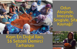 Odun Ateşinde, İmeceyle, Sevgiyle, Şifa Kaynağı! Kışın En Doğal İlacı: 16 Sebzeli Demirci Tarhanası