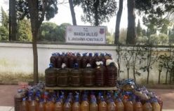 1.073 litre sahte/kaçak alkol (şarap) ele geçirildi