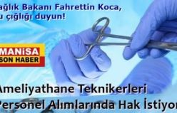 Sağlık Bakanı Fahrettin Koca bu çığlığı duyun! Ameliyathane Teknikerleri Personel Alımlarında Hak İstiyor!