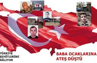 Şehitlerin baba ocaklarına ateş düştü