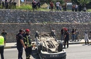 İstinat duvarını aşıp bir alt caddeye düştü...