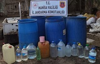 Kaçak olarak üretilmiş 320 litre rakı ve 1500...