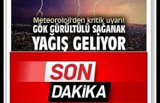 Son Dakika! Sağanak Yağış Uyarısı