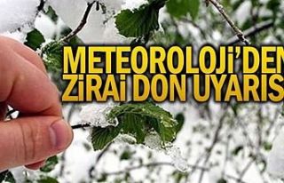 Zirai don uyarısı yapıldı