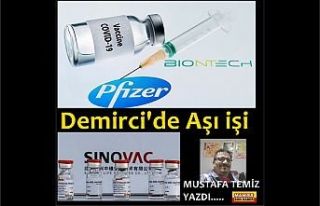 Demirci'de aşı işi