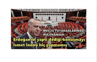 Cumhurbaşkanı Erdoğan'ın İsmet İnönü'ye...