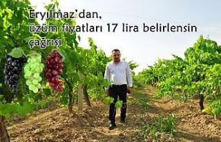 Eryılmaz’dan, üzüm fiyatları 17 lira belirlensin...