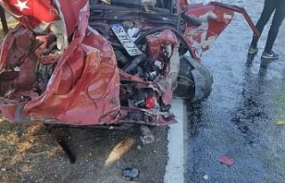 Demirci'de feci kaza 1 kişi ağır yaralı