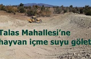 Talas Mahallesi’ne hayvan içme suyu göleti