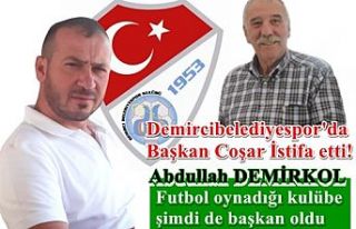 Demircibelediyespor'da Başkan Coşar İstifa...