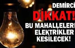 Demirci'de Elektrik Kesintisi!