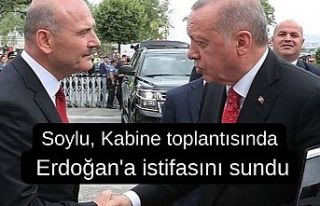 Süleyman Soylu istifasını Erdoğan'a sundu