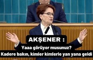 Akşener: Yaaa görüyor musunuz? Kadere bakın, kimler...