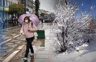 9 ile sarı uyarı! Kuvvetli yağış ve kar geliyor