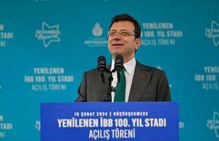 Ekrem İmamoğlu İBB 100. yıl stadı açılışında...