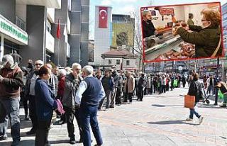 Banka değil, ucuz et kuyruğu!