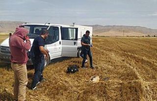 Biçerdöverin altında kalan köpek hayatını kaybetti