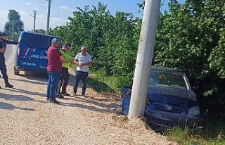 Düzce'de trafik kazası 2 kişi yaralandı