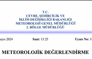 Meteorolojiden bölgemiz için uyarı!