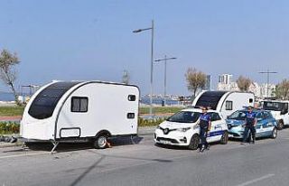 İzmir'de karavan park alanı mesaisi