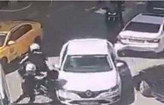 Kendisini durdurmak isteyen polise çarpıp kaçtı