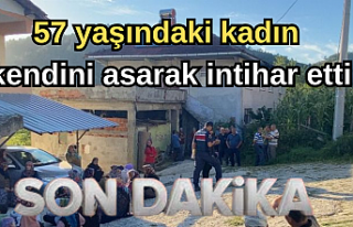 57 yaşındaki kadın kendini asarak intihar etti
