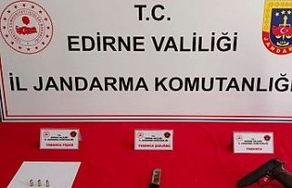 Kaçakçılık operasyonunda ruhsatsız tabanca ele...