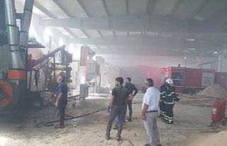 Kereste fabrikasında çıkan yangın korkuttu 