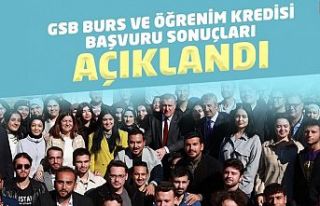 GSB'nin Burs ve Öğrenim Kredisi sonuçları...