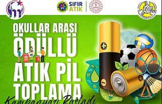 Okullararası ödüllü 'atık pil' toplama...