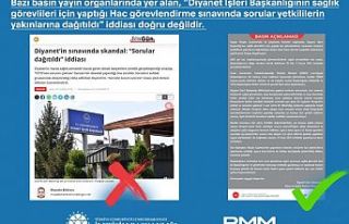 Diyanet'in sınavıyla ilgili iddialara İletişim'den...