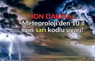 SON DAKİKA… Meteoroloji'den 10 il için sarı...
