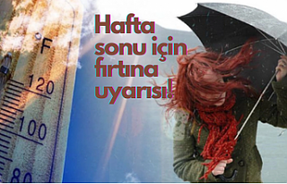 Hafta sonu için fırtına uyarısı!