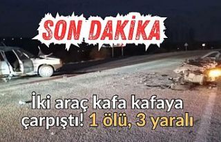 İki araç kafa kafaya çarpıştı! 1 ölü, 3 yaralı